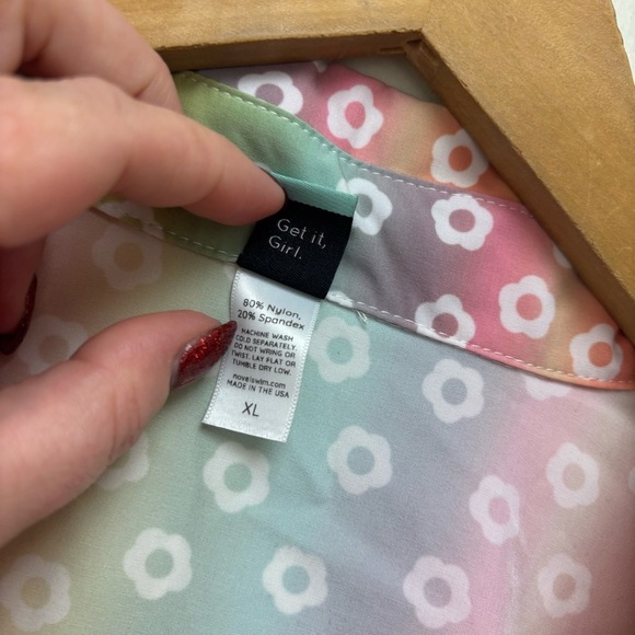 Novel Swim Rainbow Blossom Shirt - Picture 8 of 11